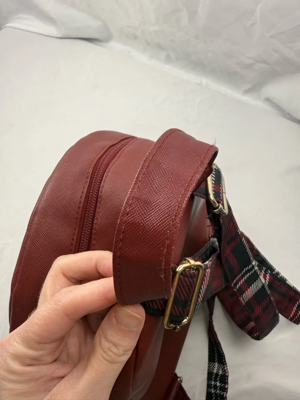 Bioworld Harry Potter Mini Backpack Hogwarts Red Plaid Straps - Picture 9 of 12